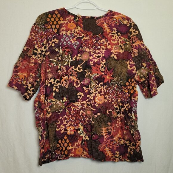163. Essentials Short Sleeve Blouse Sz 22W - Picture 2 of 5